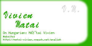 vivien matai business card